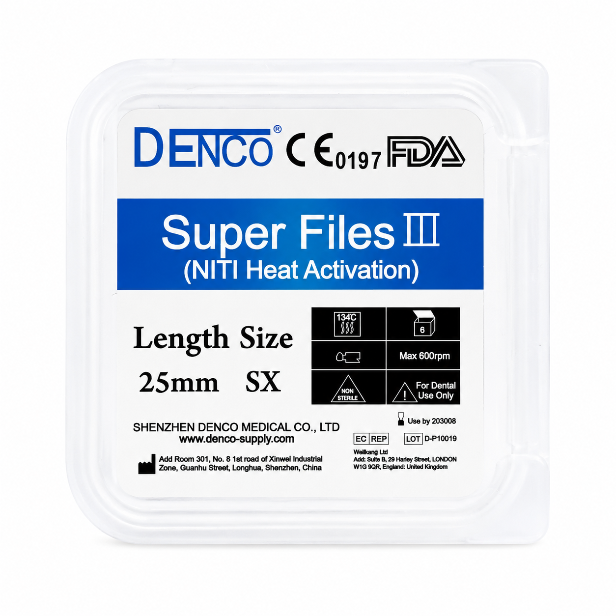 فایل روتاری بلو دنکو مدل سوپر فایل 3 _ سایز SX [ اوریفیس شیپر] طول 25mm