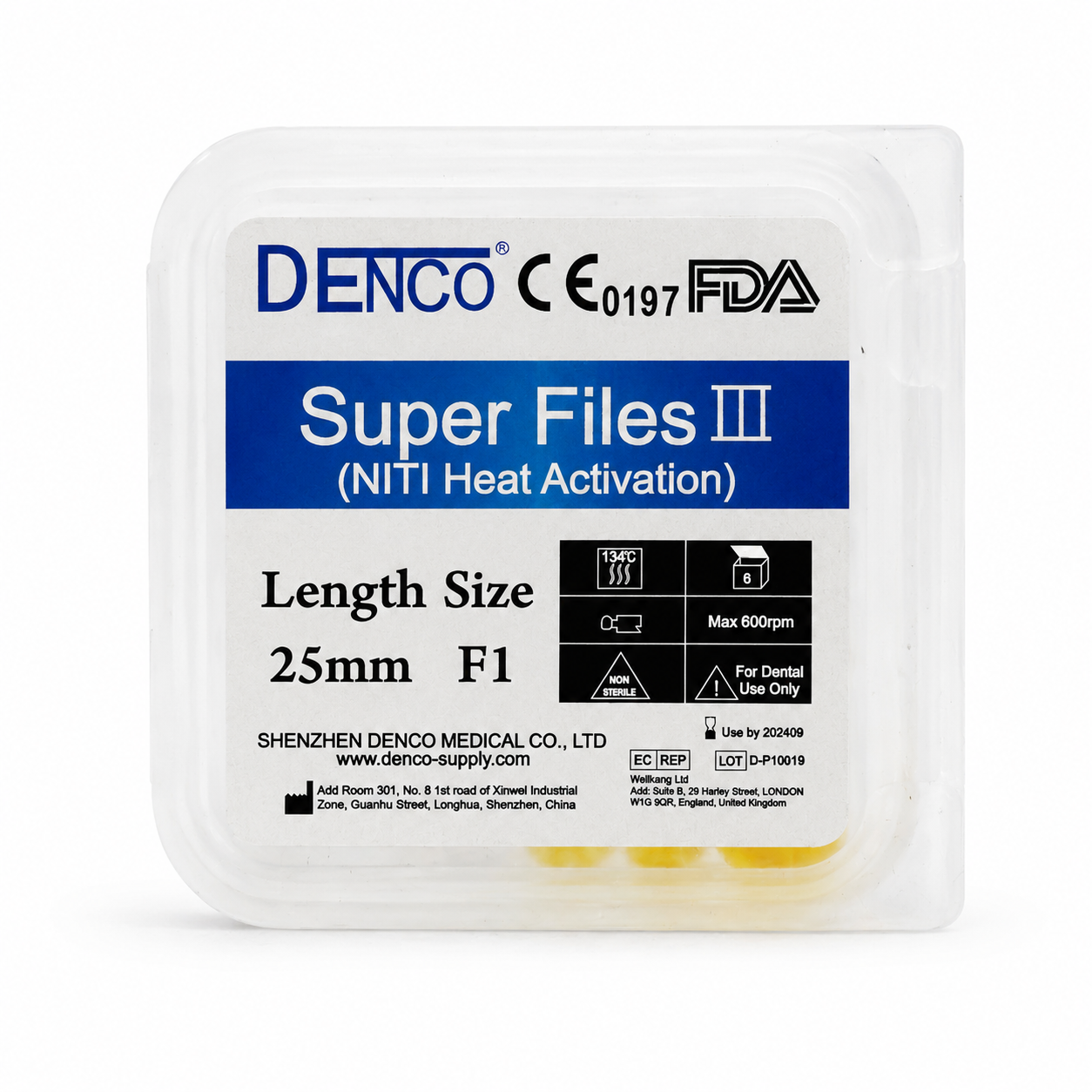 فایل روتاری بلو دنکو مدل سوپر فایل 3 _ سایز F1 [سایز20] طول 25mm