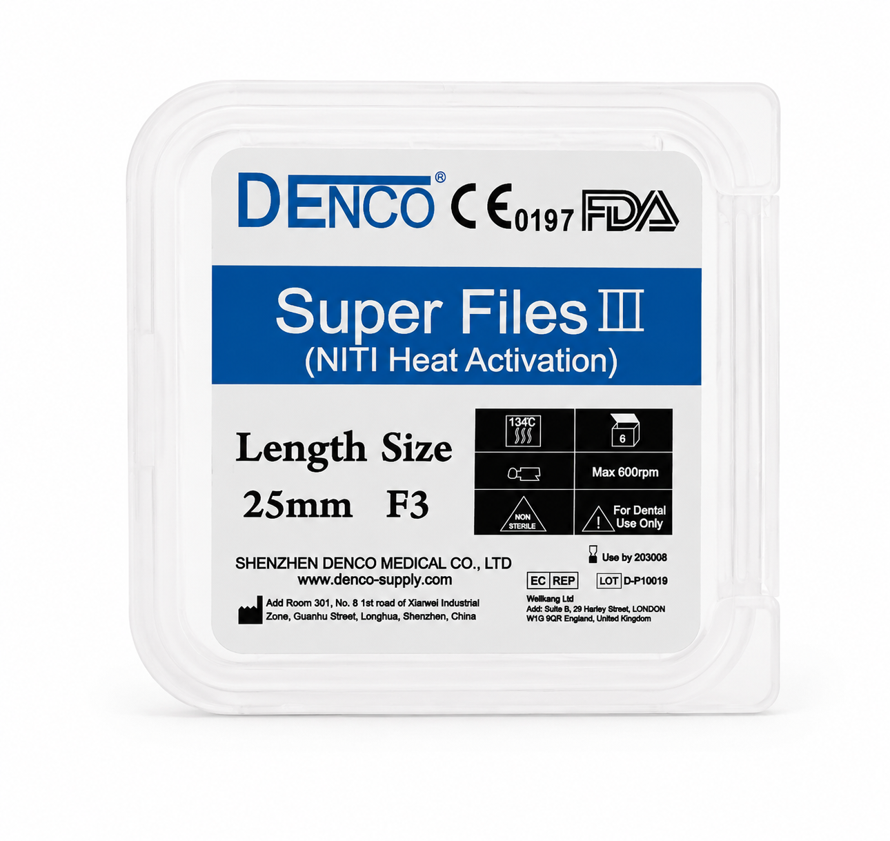 فایل روتاری بلو دنکو مدل سوپر فایل 3 _ سایز F3[سایز30] طول 25mm