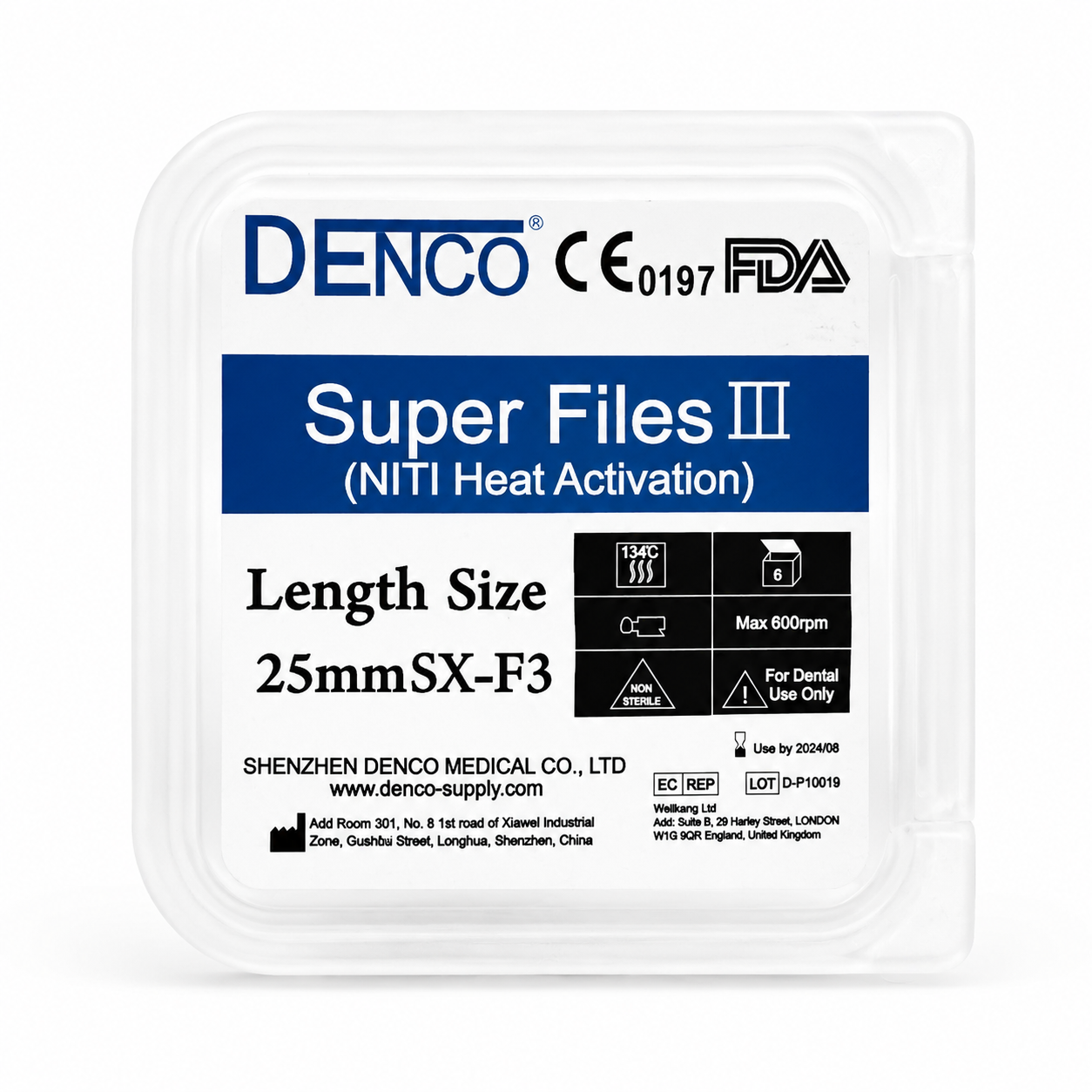 فایل روتاری بلو دنکو مدل سوپر فایل 3 _ سایز SX-F3 [آسورت - Assorted]  طول 25mm